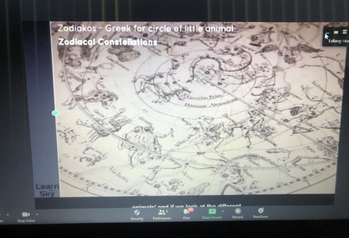 MissJFarrell's tweet photo. We learned so much about constellations! Harmoni shared her screen to show us what she wanted to look up about them! @LB_STEAM #lbsteam https://t.co/CHSi0anmo3