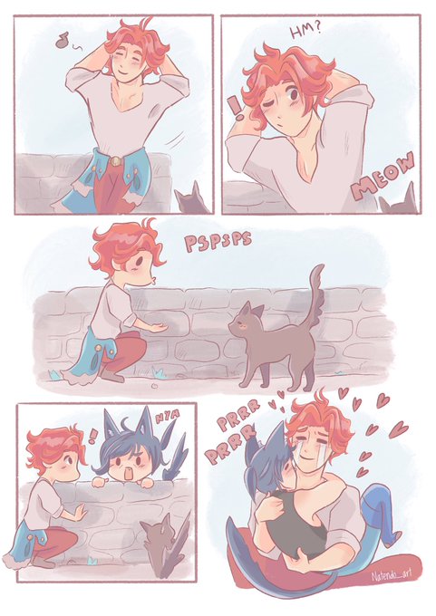 Pspspsps 
.
An unexpected visitor ?
.
.
#sylvix #sylvainjosegautier #felixhugofraldarius #felinyan #webcomic #fe3h 