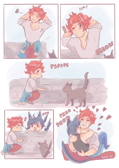 Pspspsps 
.
An unexpected visitor ?
.
.
#sylvix #sylvainjosegautier #felixhugofraldarius #felinyan #webcomic #fe3h 
