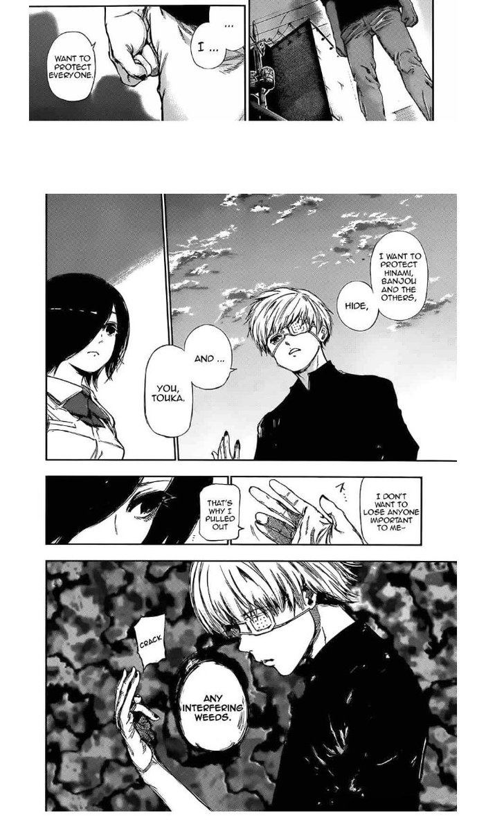 I like how they subverted expectations and instead of being a happy reunion Touka just calls Kaneki out 1/2