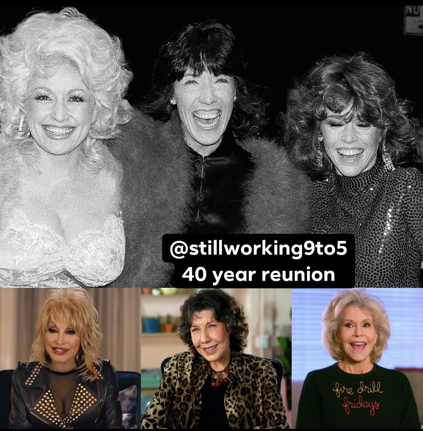 9to5documentary's tweet photo. ❤️❤️❤️ @Janefonda @LilyTomlin @DollyParton —- #stillworking9to5 #janefonda #lilytomlin #dollyparton #9to5 #9to5movement #9to5documentary #violetnewstead #doraleerhodes #judybernly #9to5reunion #9to5sequel #squadgoals #friendship #winningtrio https://t.co/P8HZLH5XAK