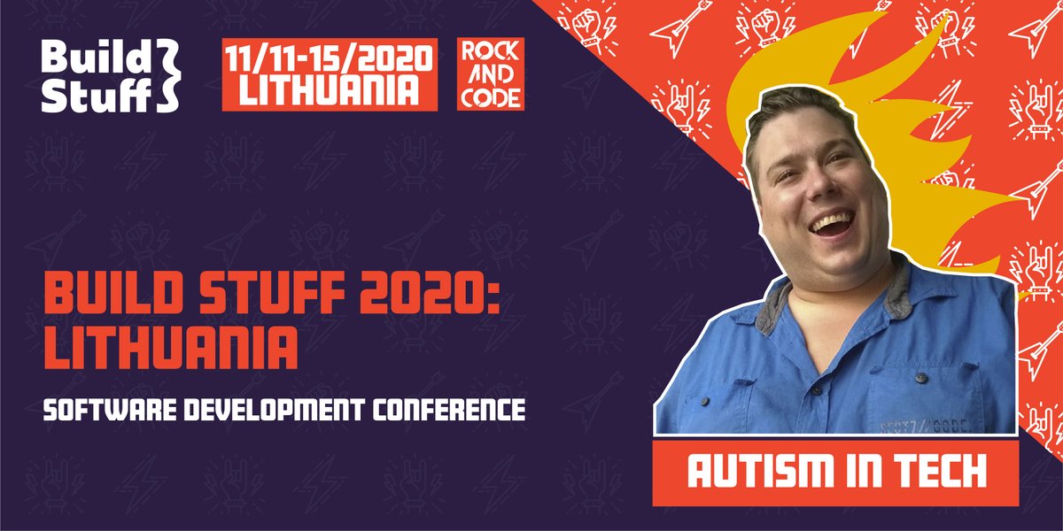 #Speakers

And here comes the 1st speaker - <a href="/DennieDeclercq/">🦋🦋Dennie Declercq [MVP] 🦋❤</a>!🎸

Microsoft MVP &amp; developer, that has experience in accessibility with Microsoft technologies, has prepared a speech- 'Autism in Tech'!

Meet him in November - it's gonna be a rockin' ride!💣

🎯buildstuff.events