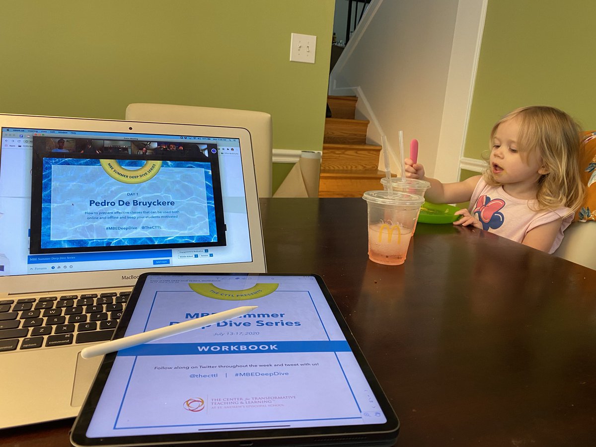 mrskaveney's tweet image. All ready for the #MBEDeepDive today with @thecttl with my workbook and my teaching assistant! Looking forward to a great week!