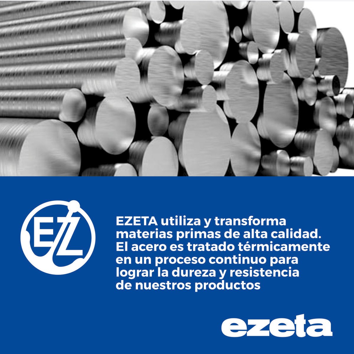 EZETA utiliza y transforma materias primas de alta calidad.
El acero es tratado térmicamente en un proceso continuo para lograr la dureza y resistencia de nuestros productos.
#calidad #herramientasdecorte #industriaargentina