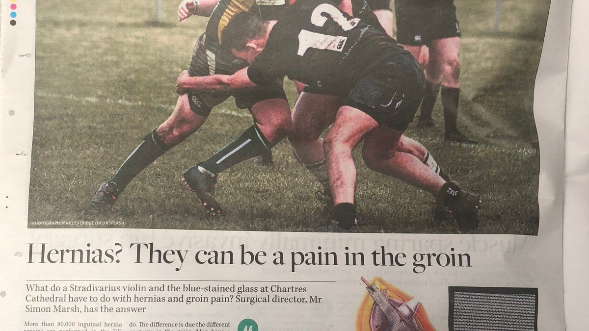 108Harley's tweet photo. We are proud to be featured in today's @EveningStandard 
Grab your copy this evening as @MrSimonKMarsh our Surgical Director at Gilmore's Groin &amp; Hernia Clinic discusses the who, why and what of inguinal hernia.

#groininjury #hernia #gilmoresgroin #sportsinjury #groinpain https://t.co/aCqxwwuh9F