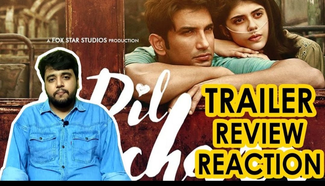 RohnakReviews's tweet photo. Dil Bechara : Trailer Review &amp; Reaction 

https://t.co/0NmfJbSGM4

#SSR #DilBecharaTrailer  #DilBechara @sanjanasanghi96  @foxstarhindi  @CastingChhabra #FoxStarHindi https://t.co/XFfnyz6ECi