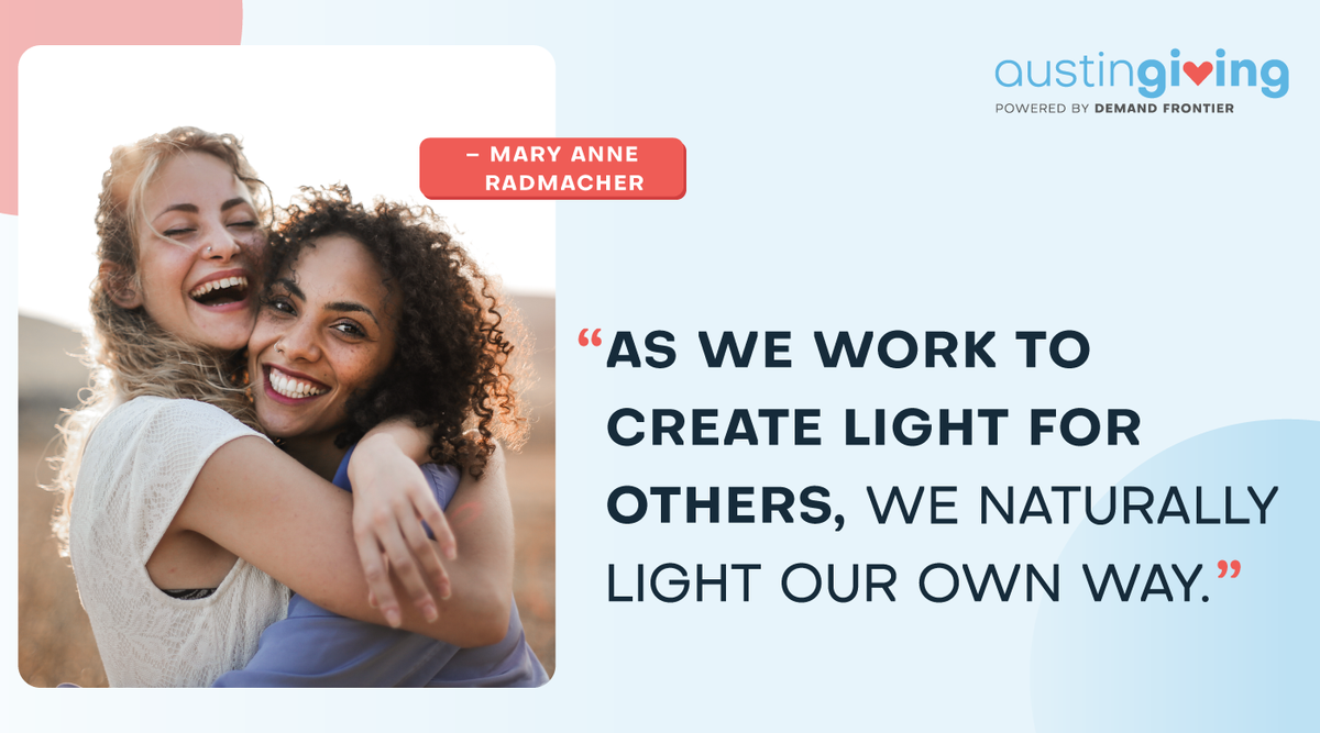 austin_giving's tweet photo. Happy Monday! Here’s some #GivingInspiration to start your week off. #DoGood https://t.co/bEZWe6aY3x