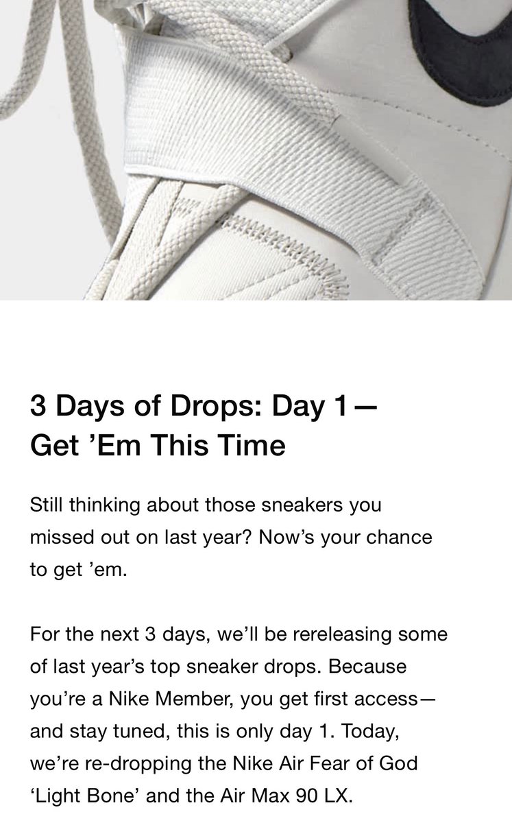 nike 3 day of drops