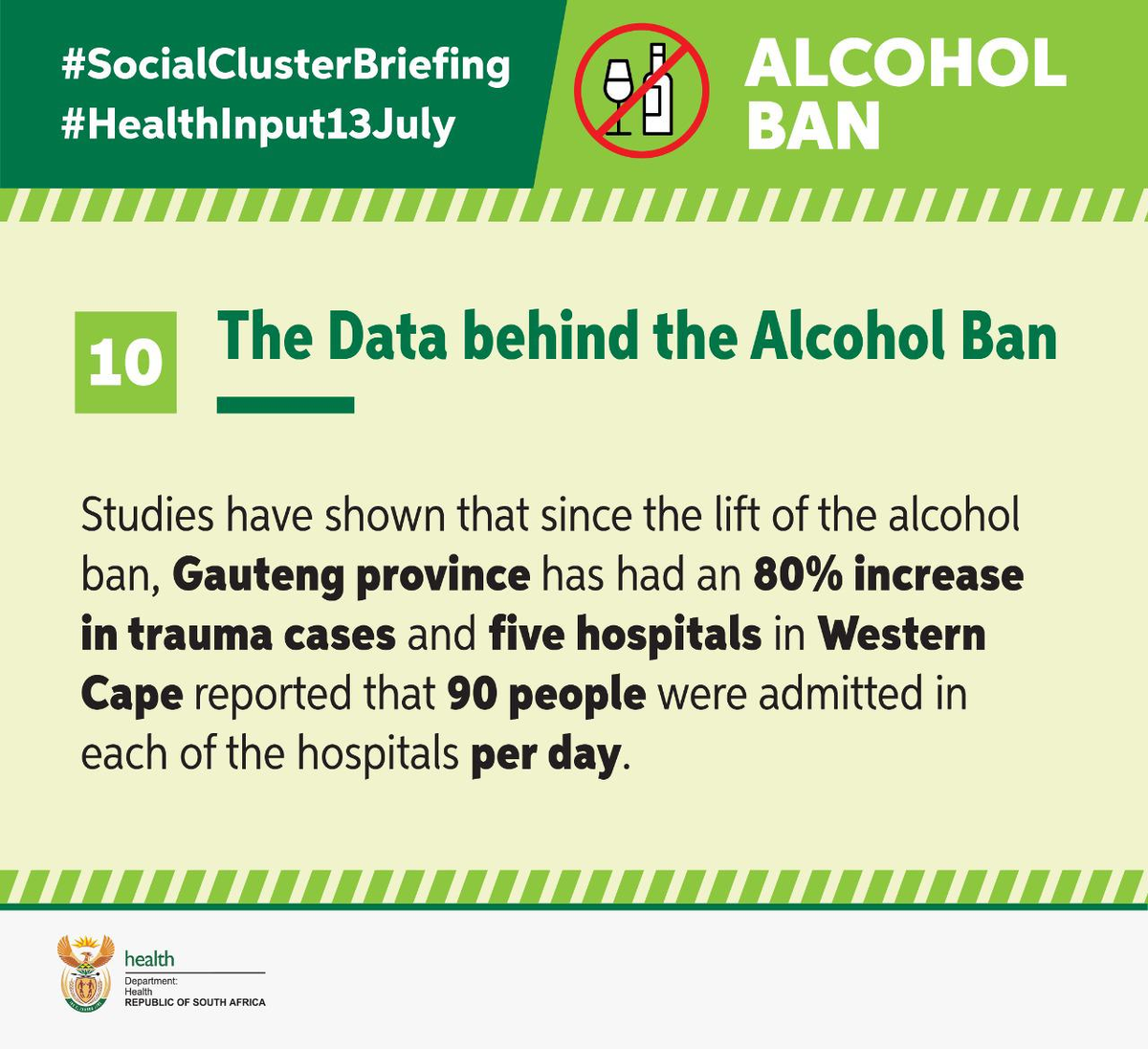 GovernmentZA's tweet photo. The @HealthZA Minister, @DrZweliMkhize on the data behind the #AlcoholBan during the #COVID19SA #SocialCluster briefing 3/3 https://t.co/vJCGIxMMdK