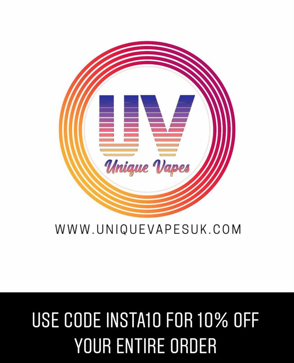 Retweet this to share 10% off of our store with your followers! Some of the lowest prices in the industry, with an ever growing CBD range also!

#vapeuk #ukvape #vape #vapestore #ukvapestore #ukvaping #onlinevapestore #localvapeshop #ukvaper #uniquevapesuk #ukvapeshop