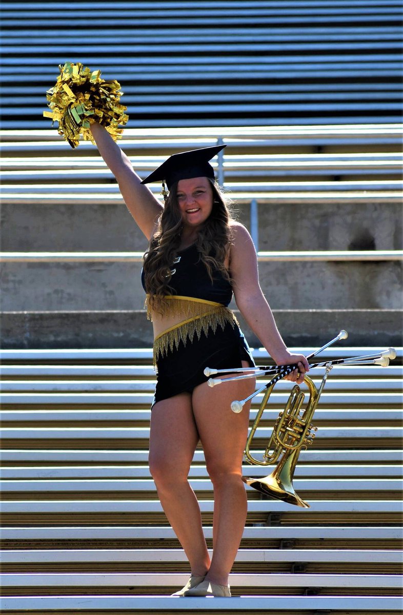 utc_abands86's tweet photo. This week’s Meet the Member Monday is Kali Johnson! Kali is serving as Majorette Captain and is part of the Marching Mocs Office Staff. She is a masters student, and she plays Mellophone in the UTC pep band! See you in ONLY 5 more weeks, Kali!💙💛 #majorette #mellophone #gomocs https://t.co/FCaXiGL9tf