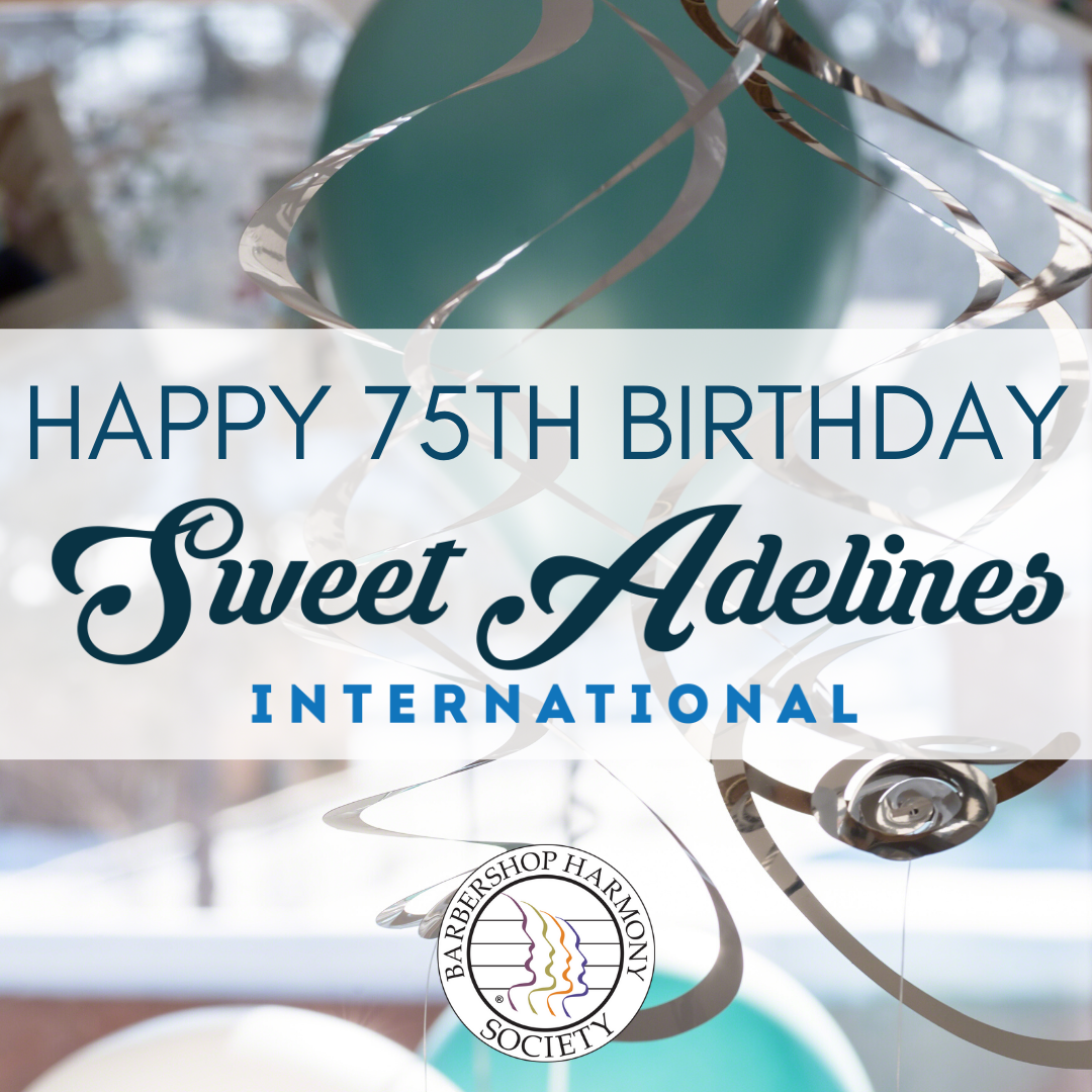 barbershopnews's tweet photo. Join us in wishing a happy and harmonious birthday to @SweetAdsIntl! Share a favorite memory or photo of your Sweet Adelines friends and family today...

#SweetAds75 #BarbershopMusicAppreciationDay https://t.co/OpqvMecJRp