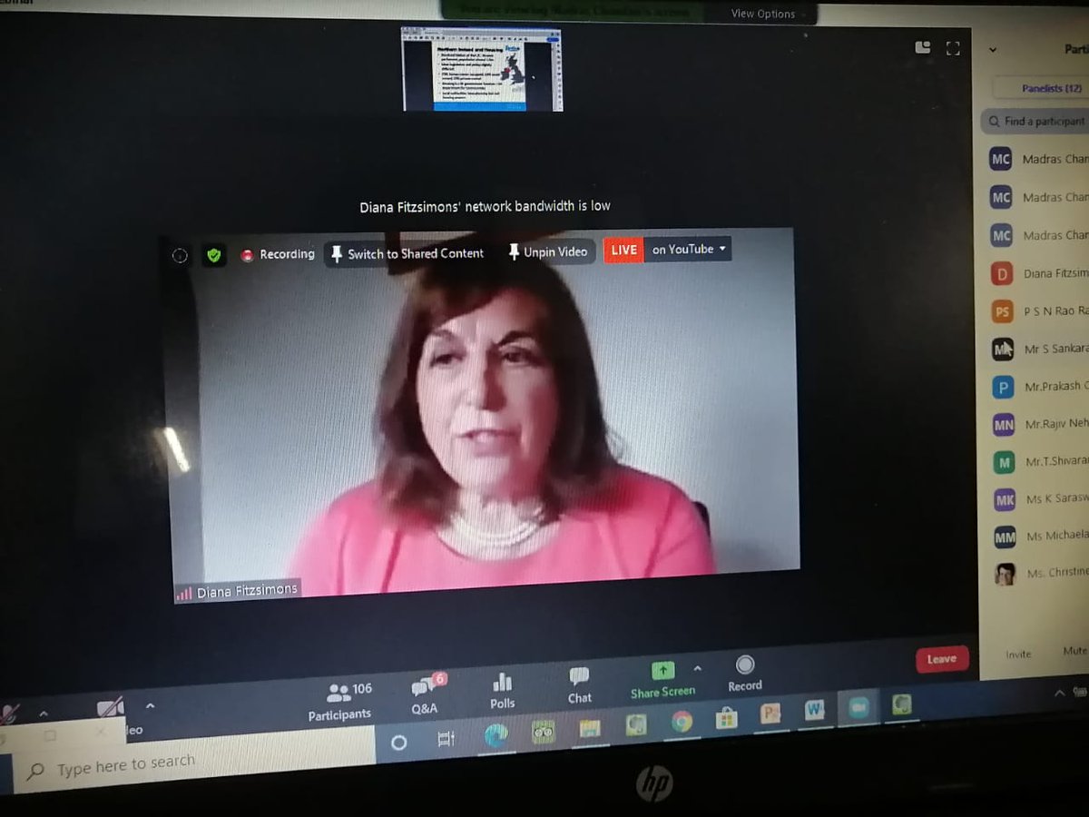 MadrasChamber's tweet photo. Diana Fitzsimons, Belfast Harbour Commissioner and Chair of Radius Housing shared an excellent overview of the issues and approaches to affordable housing in Northern Ireland including the focus on social housing. Great insights, Diana https://t.co/4Q1T5a8QrB