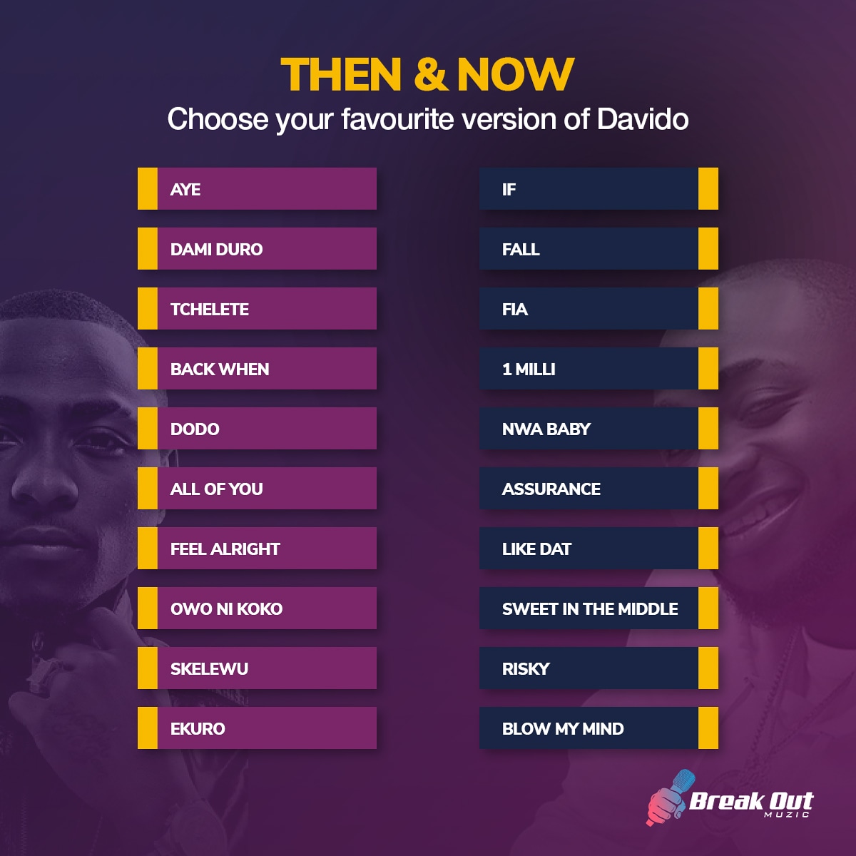 BreakOutMuzic's tweet photo. Nothing like Davido's song to cool off after a hectic work day, what version of Davido do you prefer, the old or the new?
#BreakOutMuzic #MusicIsLife #MusicLife #SongLyrics #ItsYourTime #Melody #GoodMusic #Rap #Songs #BestSong #Electro #MusicIsLife #InstaMusic #SongOfTheDay #Song https://t.co/fbVPw7C9lc