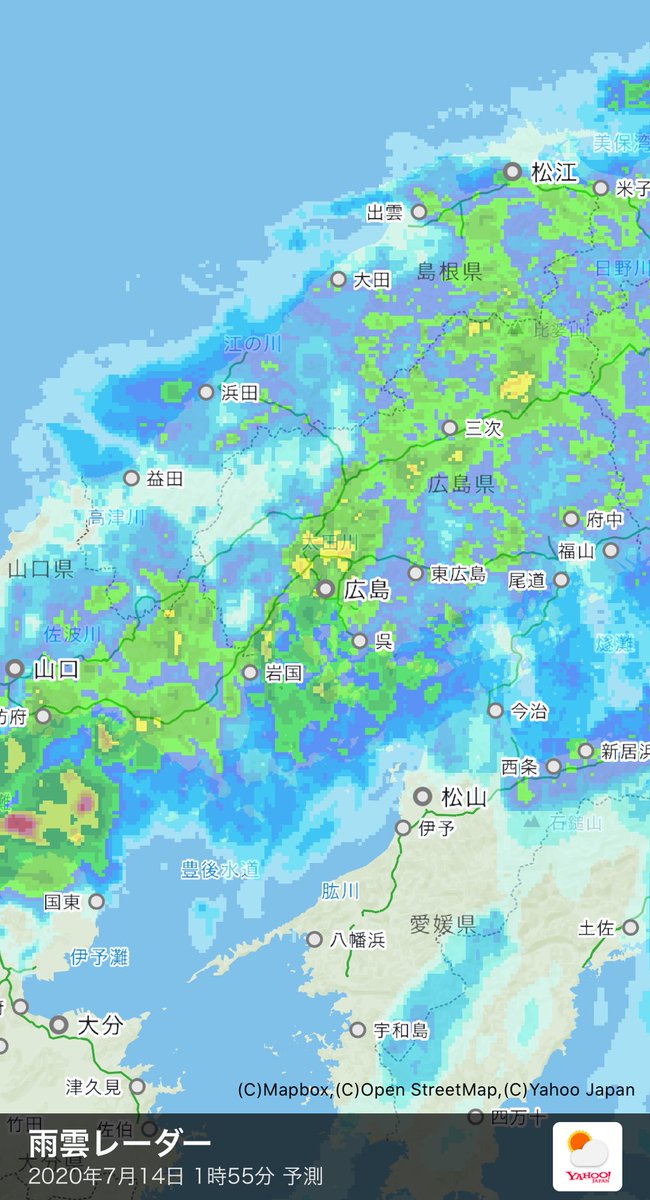 天気 予報 広島 雨雲 レーダー