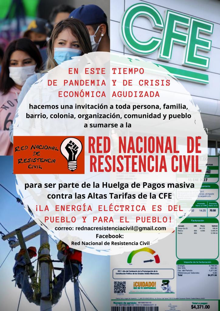 Llamado de la Red Nacional a sumarse a la resistencia civil contra las altos cobros de luz.
youtu.be/TAQ_sYVHYlI
wp.me/p8nAlw-8h
#LaLuzEsMiDerecho #TambiénMeRobóCFE #BastaDeDespojo #MacuspanaEnResistencia