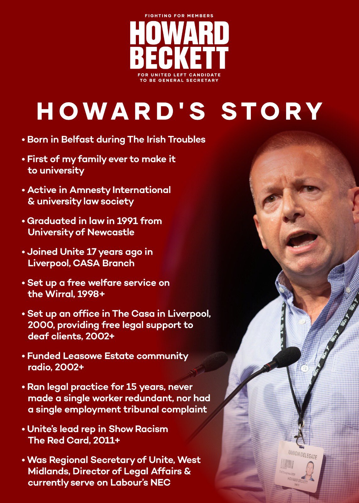 Howard Beckett On Twitter This Saturday The United Left Will Select Its Candidate To Be The Next General Secretary Of Unite Here Is My Story Of The Journey I Took To Putting