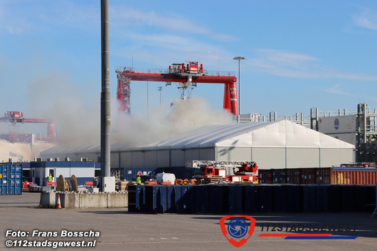 Melding brandweer Finlandweg Nieuwdorp inzake middelbrand