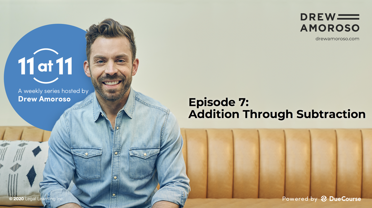 drewamoroso's tweet photo. If you’re looking for a way to make impactful changes to your workday, ask this question first: What can I remove from my workday to make space for more of my most important work?

Join me today for 11at11 to learn how to embrace the concept of subtraction https://t.co/3kZe61JGUK https://t.co/G2TKniuENO