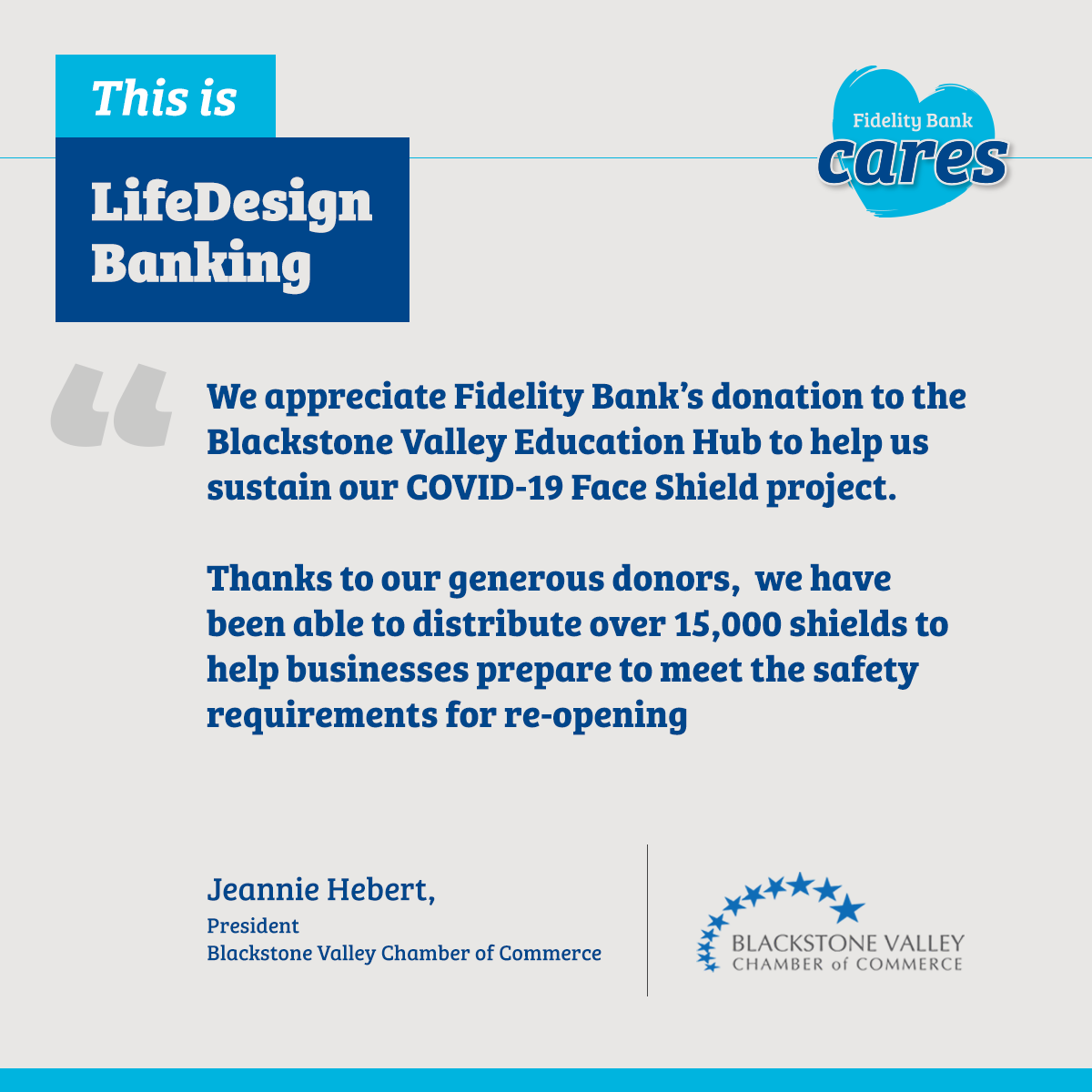 FidelityBankMA's tweet photo. Caring for our Clients, Communities, and Colleagues. Fidelity Bank is focused on supporting our clients and helping our communities recover. This is banking with Clarity and Confidence. 💙 #ThisisLifeDesign #FidelityBankCares @BVChamber https://t.co/gWtWSj9y3j https://t.co/91YDTiIyGf