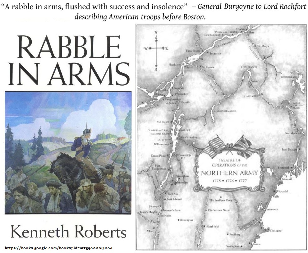 OldRabbleLore's tweet image. For what it's worth: ala "Rabble;" Army's usage likely inspired by Kenneth Roberts' 1933 classic "Rabble in Arms." His 2nd of 3 epic novels on the American Revolution,"hailed by one critic as the greatest historical novel written about America upon its publication."