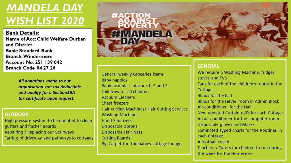 CHILD WELFARE DURBAN AND DISTRICT tweet media