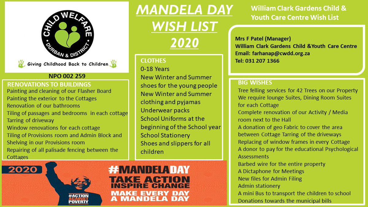 CHILD WELFARE DURBAN AND DISTRICT tweet media