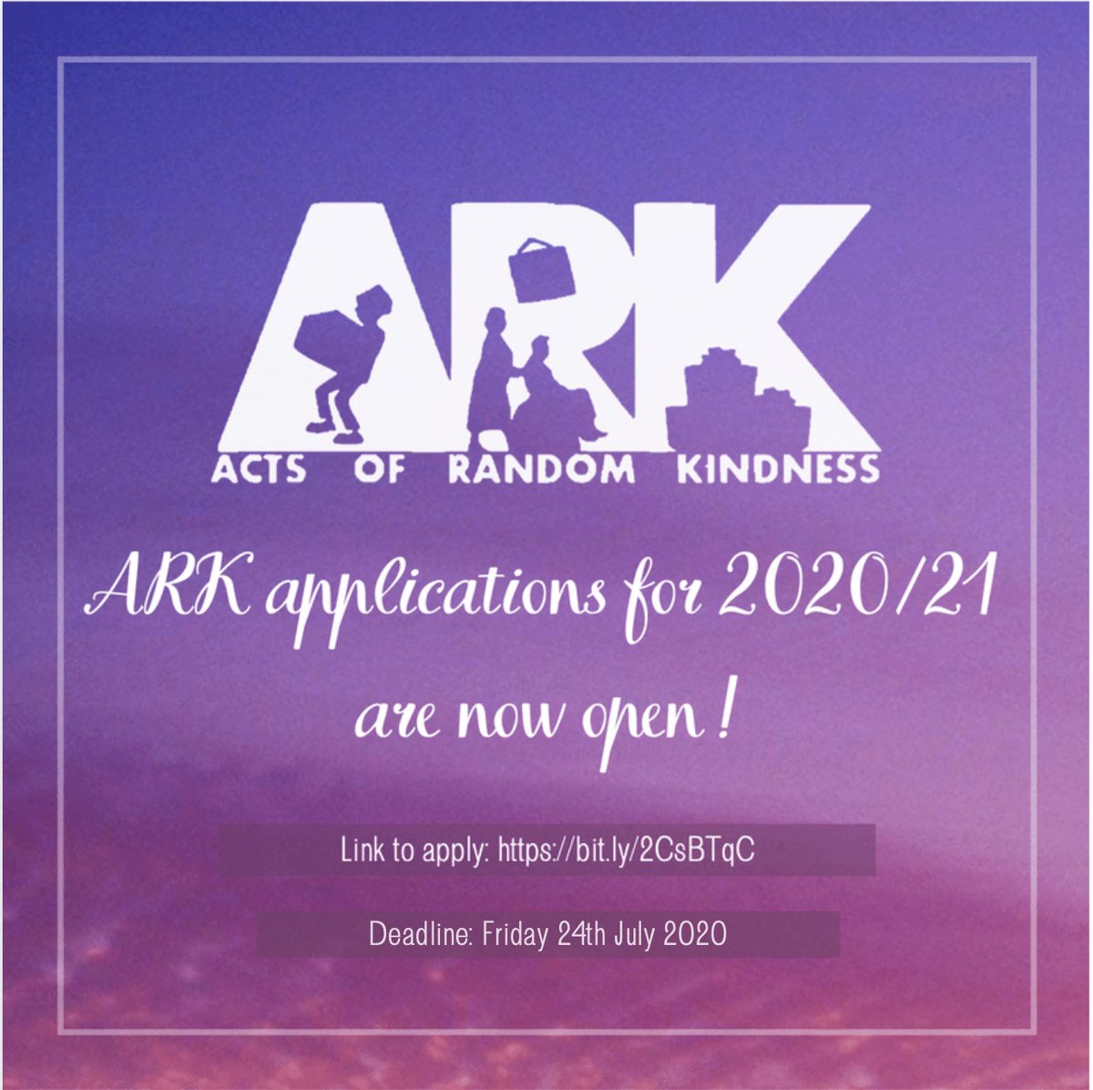 KCL_ARKproject's tweet photo. Assalaamu Alaykum! We are excited to announce that we are now recruiting for the ARK committee 20/21!
If you have any questions, please  contact us on arkproject@kclisoc.org
Application form: https://t.co/pO1UusWq0J https://t.co/WiFpAWvl4E