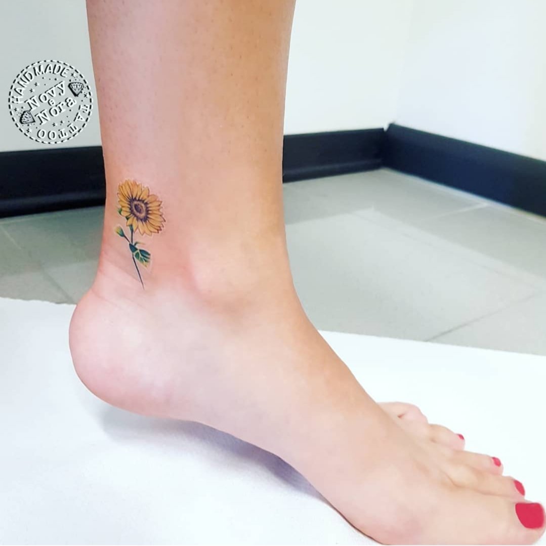 Tattoo design feminine floral tattoo desired to cover existing tattoo on inner  ankle  Freelancer