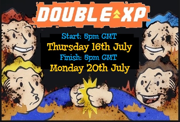 SpudGR's tweet photo. Double XP across all servers, coming soon.
#fallout #Fallout76 #Falloutcamp #Oxhorn #vault94 #vault76 #DCDeacon #Bethesda #ClubFallout #HoaWasteland #nukesdragons #wastelanders #FO4News #JuiceHead33 https://t.co/pt7eJFg7EZ