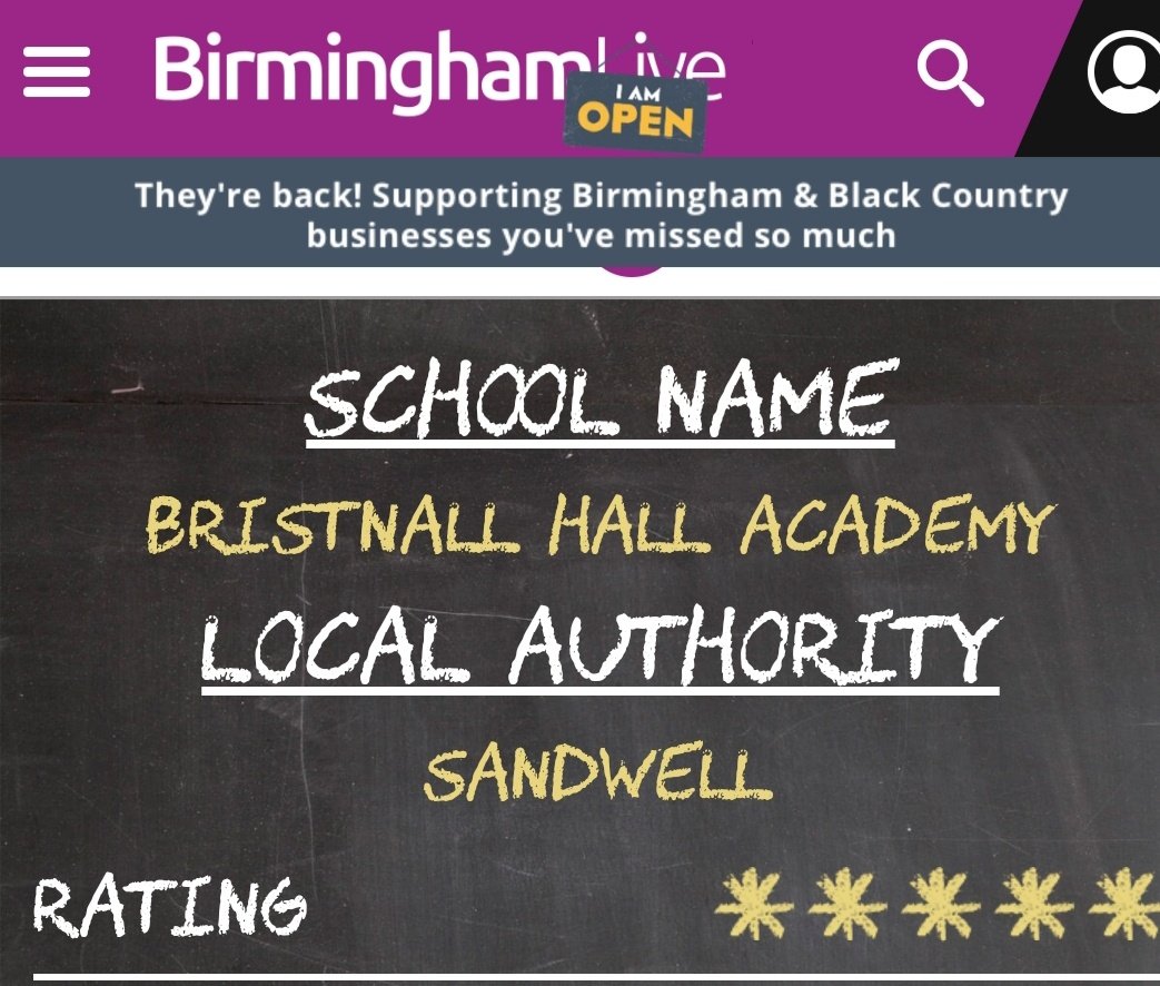 BHallAcademy's tweet image. IT&apos;S OFFICIAL!!
We are very proud to have received a 5* rating from The Real Schools Guide 2020 recognising the very best schools in Birmingam.  @sandwellcouncil secondary school admissions for September 2021 are now open bit.ly/3gRArNx