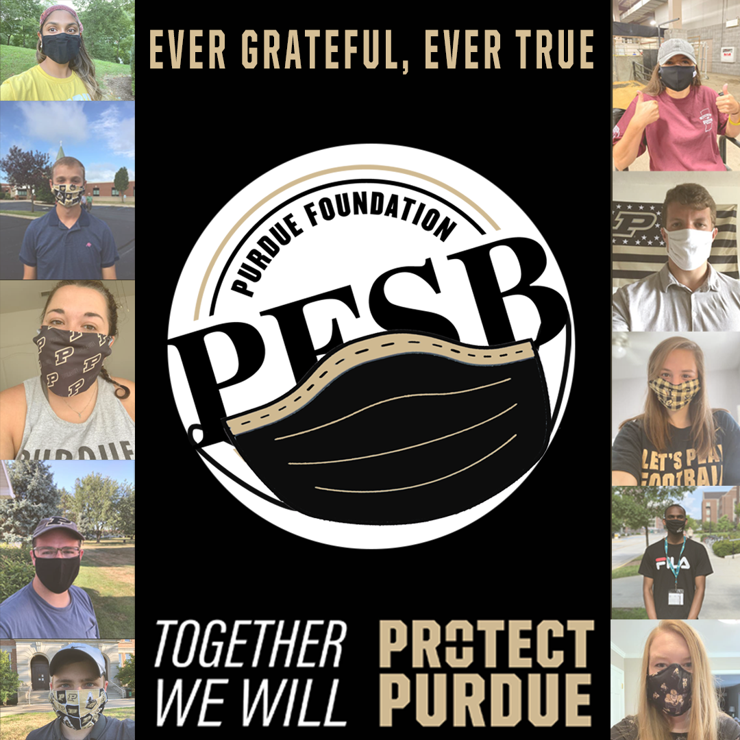PFSB_Purdue's tweet photo. PFSB challenges @purduemitch and @PurdueDOSDrKT to #MaskUpPurdue. We invite you to post a picture with your mask and show how you plan to #ProtectPurdue! https://t.co/JQXvuNAqcP