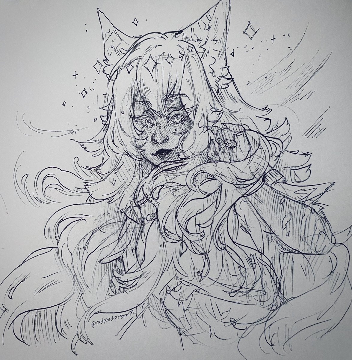 Without getting tooo mushy, it means the world to me that people are speaking out about art reposting/theft

It's not always easy to speak up, so out of gratitude I had sketched things earlier for the first two people who jumped in to support me

@/inseptili • @/nearsightedpuca 