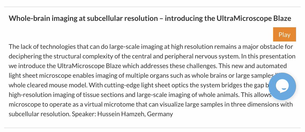 Hussein_HAMZEH's tweet photo. Check out my talk at the open theatre at #FENS2020 @FENSorg and learn more about our new fully automated #UltraMicroscope Blaze for large scale #imaging from a whole mouse model to multiple brains at subcellar resolution.
#lightsheet #microscopy https://t.co/hPs3QtRjco