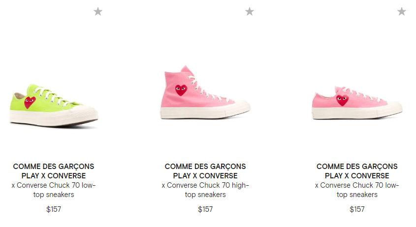 converse comme des garçons farfetch