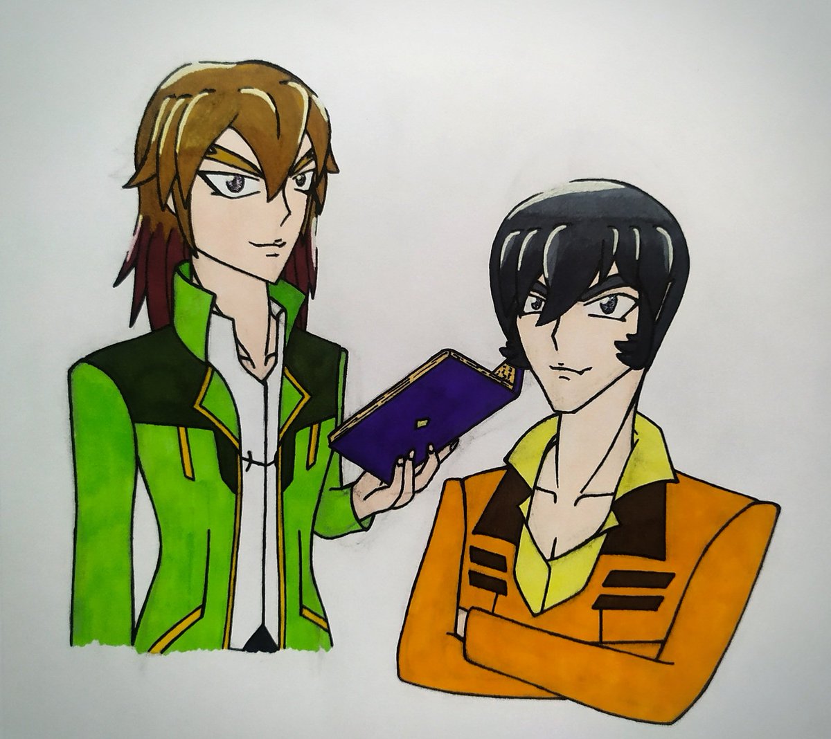 YukakoKun's tweet photo. #bakujuly2020 День 11 - Ганделианцы.
Очень люблю этих двоих 💚🧡
#Bakugan #JesseGlenn #MasonBrown https://t.co/DLFBF5hczM