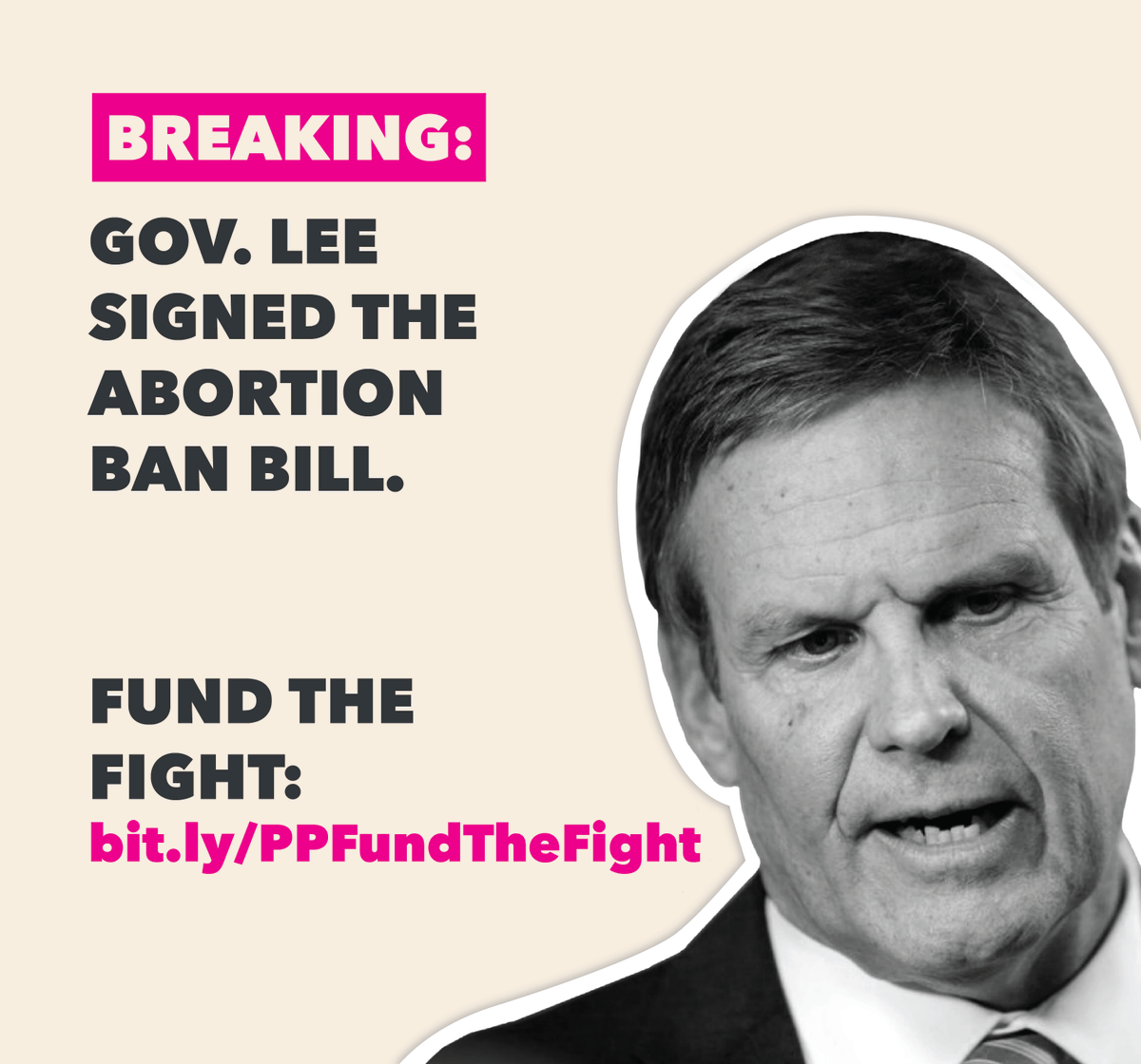 TNAdvocatesPP's tweet photo. BREAKING: Governor Lee signed the Tennessee 6-week abortion ban bill. You can fund the fight against this unconstitutional bill by visiting https://t.co/xJkvvWPmVf https://t.co/6QZDAbqQcs