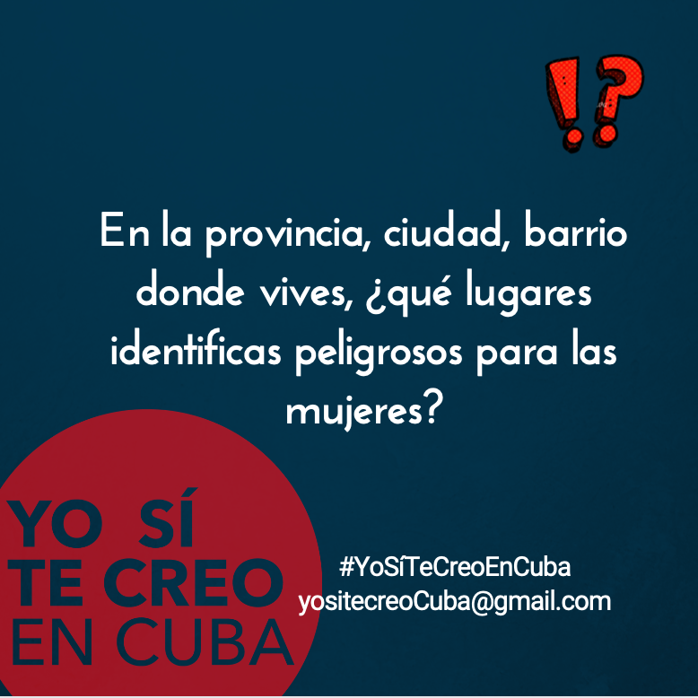 eileensosin's tweet photo. Desde @YoSiTeCreoCuba se construye un Mapa Colaborativo contra el Acoso Callejero en #Cuba. 
Nombrar la #ViolenciaMachista, y sus lugares, es un primer paso para eliminarla
https://t.co/uDGCC13iPV
@ivetg @AilynnTorres @AniaTerrero @Negracubana @nimlothdecuba @racheldrojas https://t.co/ovmIVeohEz