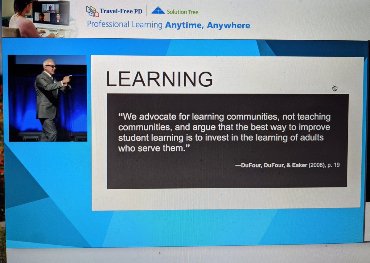 Learning from <a href="/ctimbrown/">Tim Brown</a> and <a href="/AaronHansen77/">Aaron Hansen</a> at the virtual #PLC conference! <a href="/SolutionTree/">Solution Tree</a> #PLCatwork #collaboration #LifelongLearning #MondayMotivation