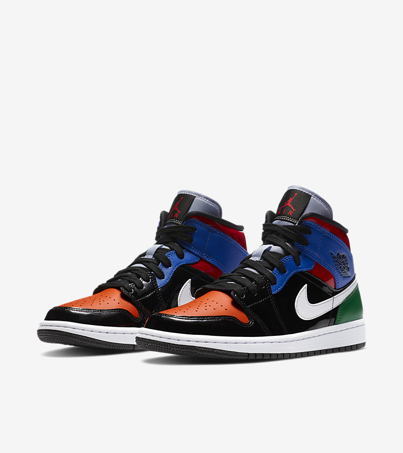jordan 1 mid patent multicolor