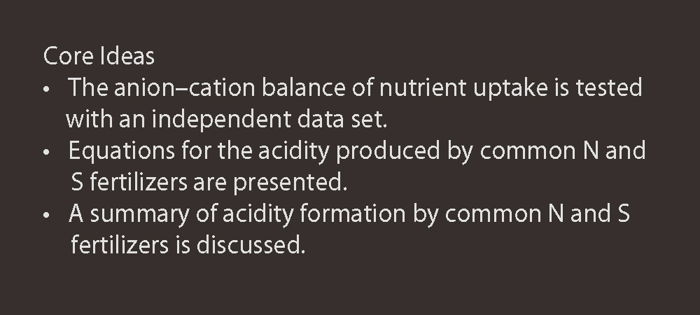 New in <a href="/AGEjournal/">Agrosystems, Geosciences & Environment 🌱🏞️</a> - Thoughts on acidification of soils by nitrogen and sulfur fertilizers. doi.org/10.1002/agg2.2… <a href="/UGA_AESL/">UGA AESL</a> <a href="/TKICropVitality/">Crop Vitality</a> #openaccess