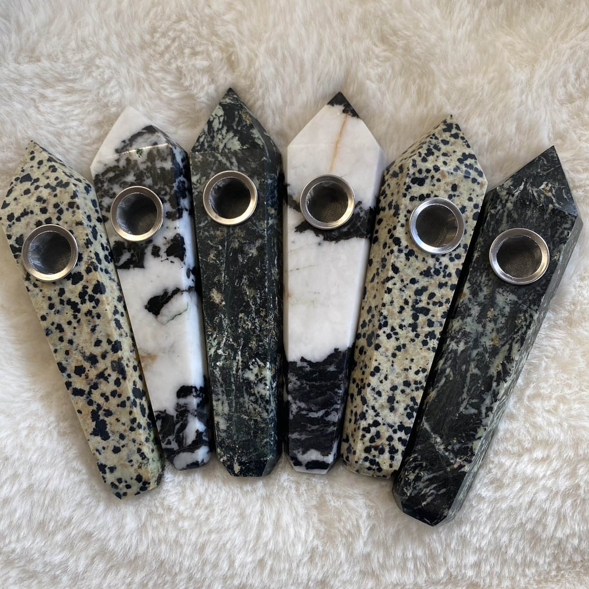 AzoniaShop's tweet image. We have a beautiful selection of crystal pipes in the shop,  these sell fast, so come in asap to get yours.

#azonia #azoniashop #medford #NewJersey #crystals #pipes #smoke #smoker #shoplocal