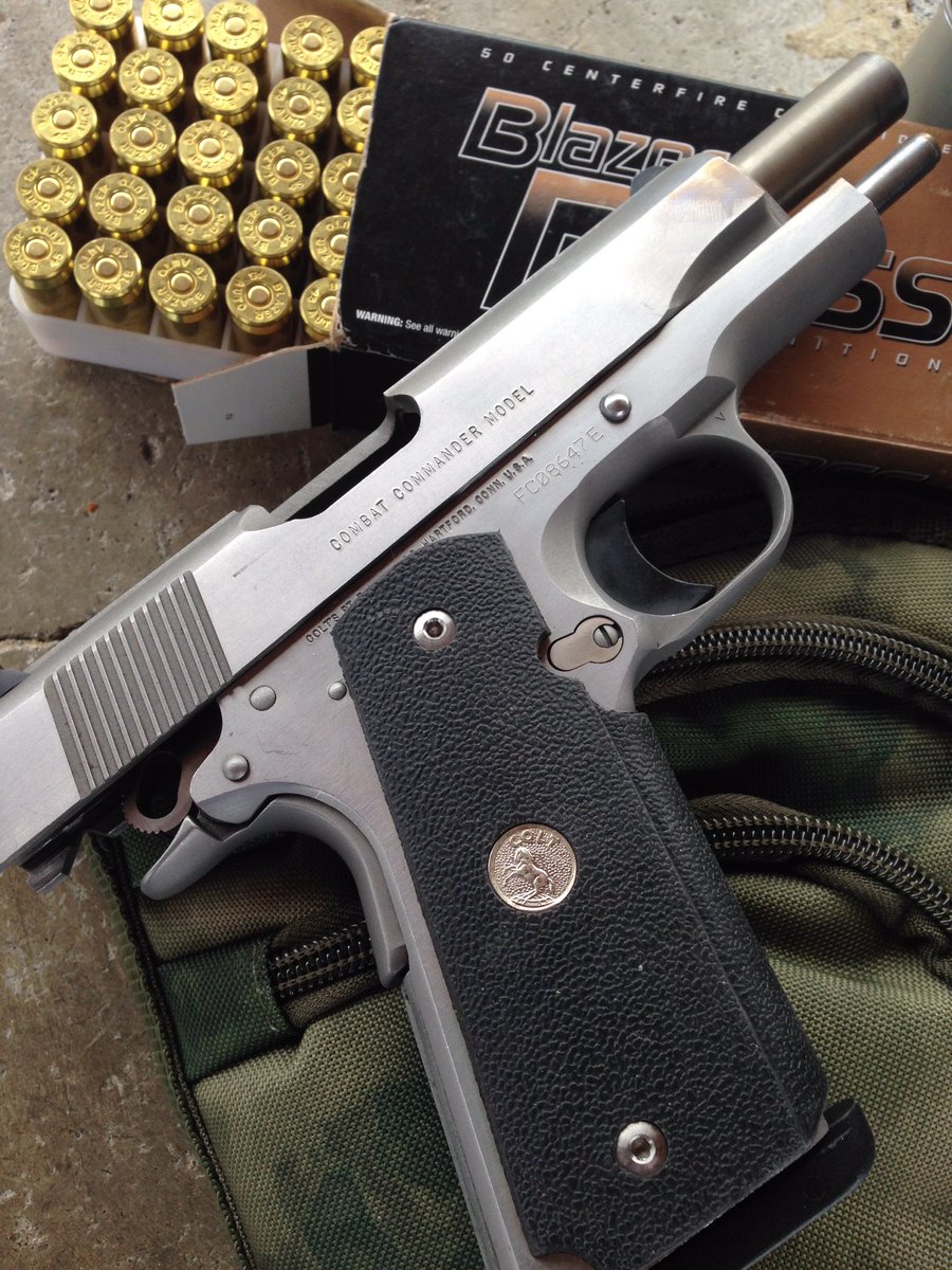 AntiqueTime's tweet photo. Another favorite. #ColtCombatCommander #Series80 in stainless steel. The #MKIV models always ran flawlessly. This just sums up a few of my favorite guns in #45ACP . #2A #2ADefenders @R6Tac @slang369 @SteveScobee @JayJBall @xxstate #MAGA Thanks for putting up with my gun ramblings https://t.co/jgcdxn2sYm