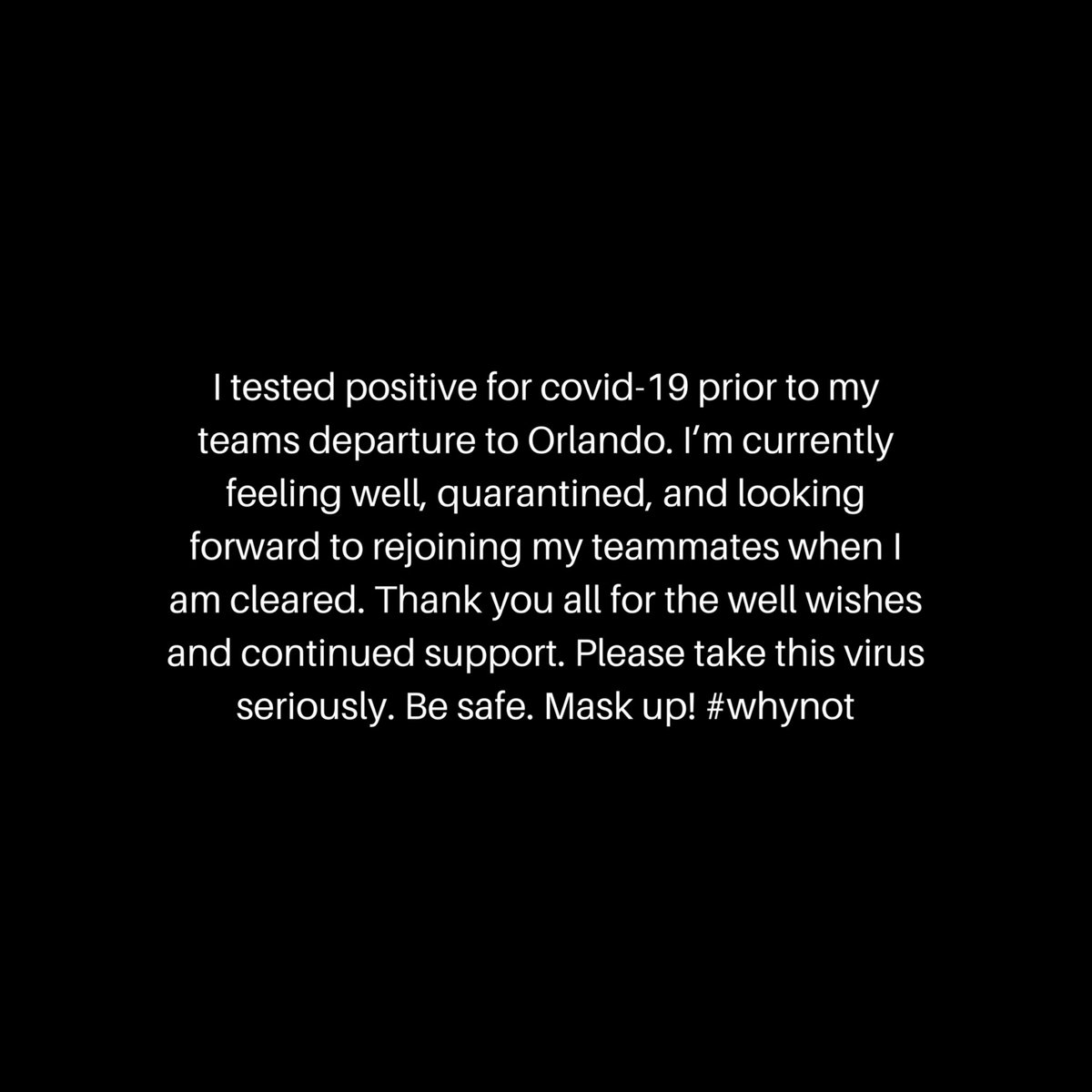 Former NBA MVP Russell Westbrook in quarantine after positive Covid19