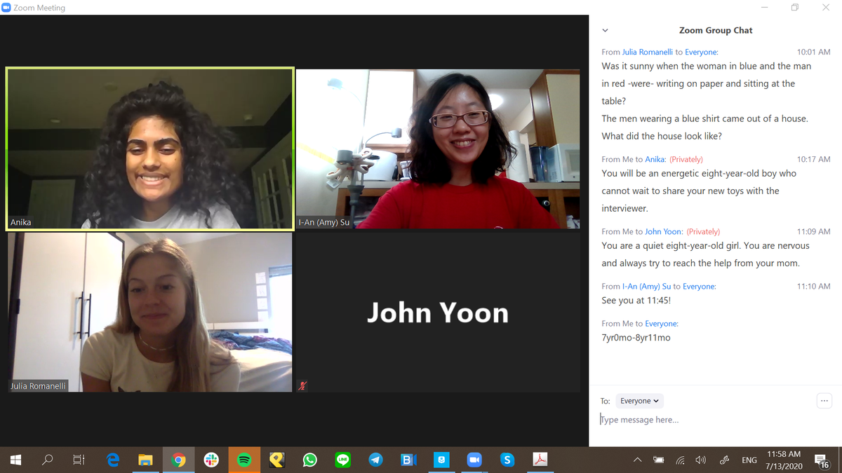 AmyIAnSu1's tweet photo. An online three-hour NICHD-protocol-based interviewer training completed! Lovin't my research team!
#nichd
#psychandlaw
#childinterview
#transnationalresearch
#onlineresearch
#phdchat
#phdlife
#phdforum
#AcademicTwitter
#AcademicChatter
@AcademicChatter https://t.co/yDuJwHpIwz