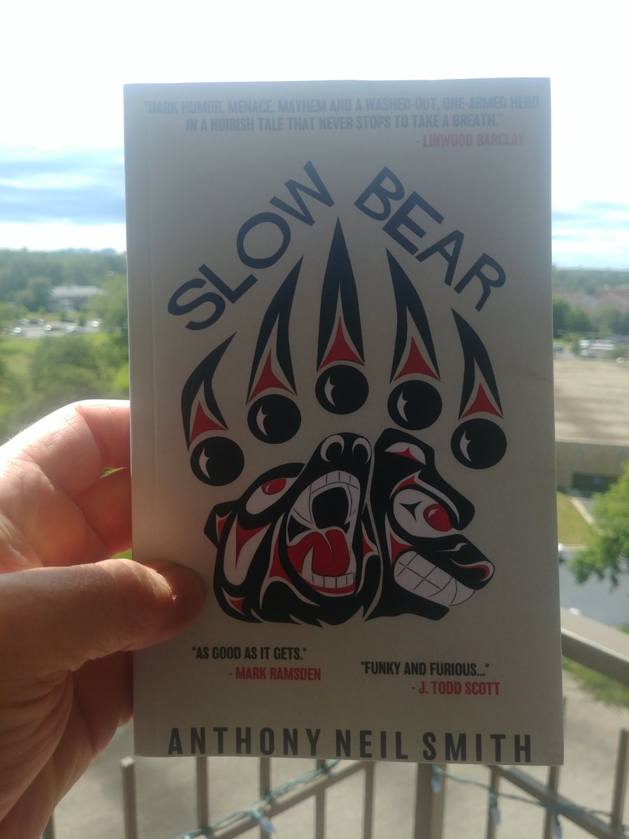 From the belly of the North Dakota oil fields, this beat-down noir with bare-bones prose will keep you riveted until its final act of magic. Anthony Neil Smith's latest is gonna make you squirm and writhe and cringe and you're gonna love it. Slow Bear. Out on Fahrenheit Press.