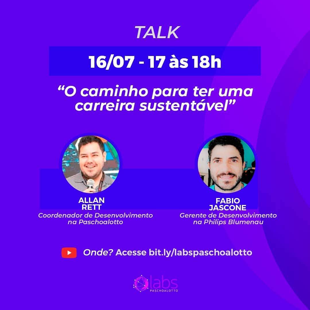 allanrett's tweet photo. Você tem uma carreira ou só trabalha? Quais são as características do profissional mediano, você sabe?
Dia 16/07 vai rolar um super Talk com o mestre @fabiojascone  da @Philips onde vamos conversar sobre o tema de carreiras!
https://t.co/uzghjVX1Uy
#carreira #agile #management30 https://t.co/t58EurkWYP