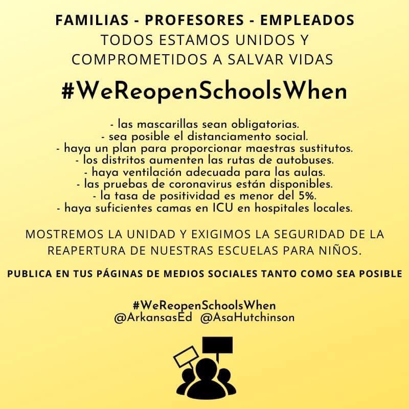 jeneforarkansas's tweet photo. I’m the mother of a public school student, and the daughter of a former public school teacher. #WeReopenSchoolsWhen we’ve done the work to protect everyone in our community. 

@AsaHutchinson @ArkansasEd https://t.co/stwYwHnDSR