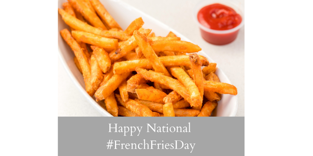 CraveCafeSC's tweet photo. Have you heard the news?! It's #NationalFrenchFriesDay! Come on in and celebrate with us by pairing these golden crunchy bundles of goodness with one of our main courses! Learn more about our menu 👉 https://t.co/68MvztpuNN https://t.co/nNJDVVUVxt