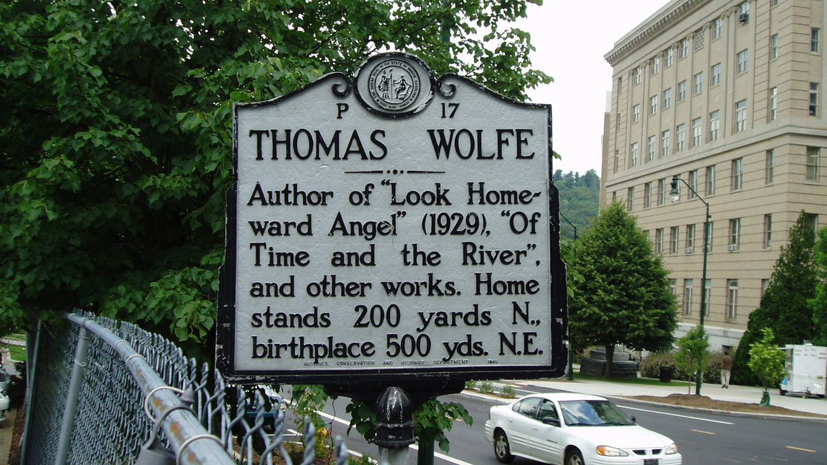 NC_Markers's tweet photo. This week's #DiscoverSummerNC theme is reading. Who doesn't love a good summer read? The historical marker program has 47 markers related to literature. One of the best known is Thomas Wolfe, in Asheville. #ReadNC https://t.co/T2RpW6iTGY https://t.co/ZbcqbyG4b3